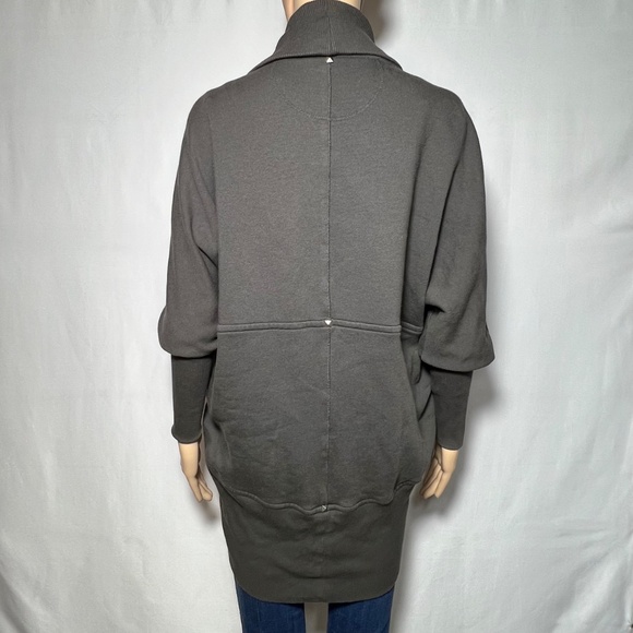 Wilfred Diderot Open-Front Cocoon Cardigan Dark Grey Size Small - Picture 6 of 9